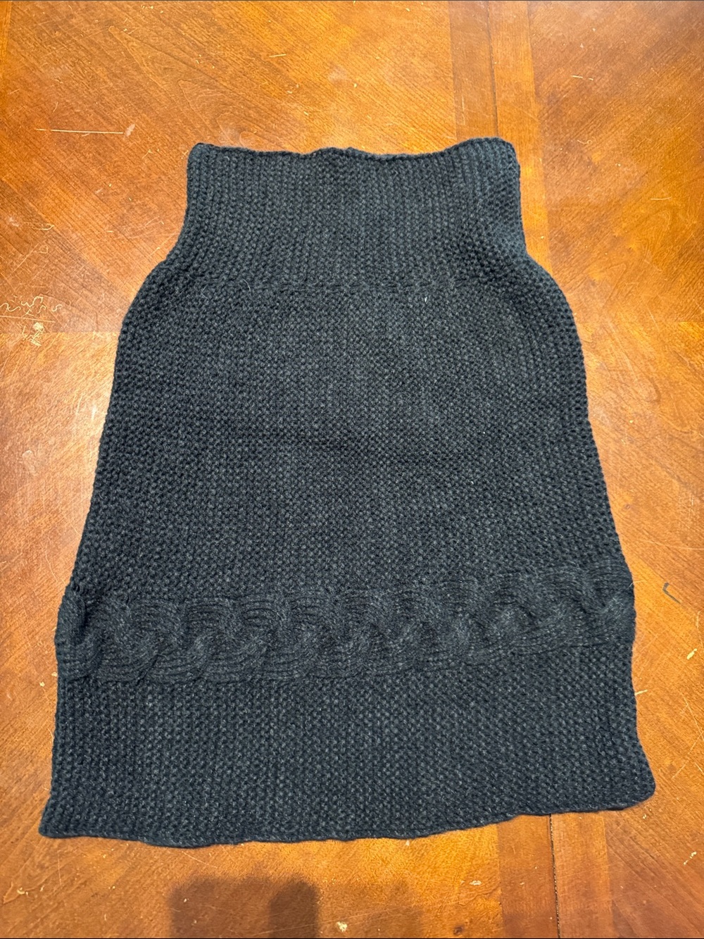 Black Knit Midi Skirt